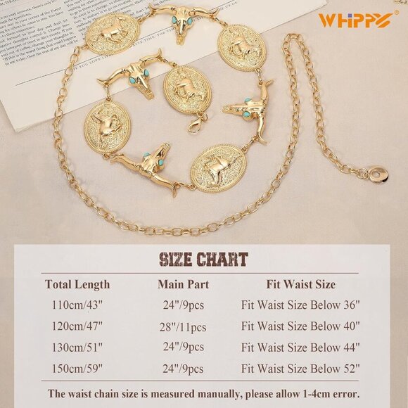 Western Metal Concho Belt for Women Turquoise Cowgirl Boho Casual Dress - Picture 4 of 7